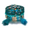 Pulsera Tejida de Cuentas de Arroz con Borla de Múltiples Capas de Venta Caliente Transfronteriza para Mujer, Estilo Étnico Pulsera Personalizada Creativa Fabricante Venta al por Mayor