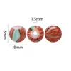Contas com imitação de grão de madeira mais vendidas internacionalmente, contas soltas para acessórios de joias DIY, pulseira, colar, acessórios semiacabados, contas redondas de vidro