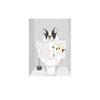 Pintura colgante de bulldog francés para baño, pintura decorativa moderna para sala de estar, lectura divertida de periódico, venta directa de fábrica, transfronterizo Amazon