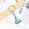 Nuevo Innovador Laboratorio de Química Herramienta Llavero Pegamento Suave de PVC Accesorios para Llaves Accesorios para Llavero DIY Venta al por Mayor