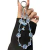 Colgante de Borla de Lirio del Valle para Teléfono Llavero Fresco Moda para Mujer Versátil Flor Tridimensional Cordón Cadena para Teléfono