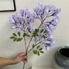 Jacaranda Simulado Venta al por Mayor Plantas Verdes de Ingeniería Flores Falsas Ramas Decorativas Patio Lila Accesorios para Fotografía de Bodas Azul y Morado