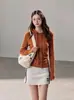Suéter de Punto con Capucha de Color Liso Estilo Casual Ajustado para Mujer 2026 Otoño Nueva Llegada Top de Punto 9869
