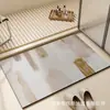 Tapete de Chão Absorvente de Lama Diatomácea de Cor Sólida Simples para Banheiro, Tapete para Pés Antiderrapante, Resistente a Manchas, Secagem Rápida, Tapete de Piso para Entrada