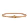 Cinturón nuevo para mujer, textura suave, hebilla sencilla e informal, fino, de cuero, para traje, pantalones, falda, cinturón decorativo.
