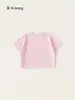 Bangxuan Huzhou Zhili Roupa Infantil Meninas Manga Curta Desenho Animado Pônei Camiseta Infantil Top Rosa Doce Roupa de Verão para Bebê
