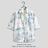 Camisa de manga corta de moda con estampado integral de graffiti de marca moderna para hombres y jóvenes, de secado rápido, artística, casual, versátil, top holgado para mujeres