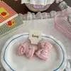 Nuevo Lazo Rosa Suave para el Cabello, Dulce Accesorio para el Cabello, Versátil Goma para Cola de Caballo de Niña, Cuerda para el Cabello
