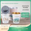 Copo de Chá Escondido Descartável Camada Dupla Folha de Ouro Folha de Alumínio Copo de Recepção de Escritório com Fundo de Copo de Chá Presente de Chá Copo de Chá