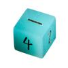 Juego de Siete Dados Poliedros Sintéticos Luminosos Color Azul Cielo con Números Grabados para Juegos de Rol TRPG
