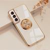 Para funda de teléfono móvil Samsung S25 S24Ultra/S23FE soporte de hebilla de anillo magnético S22 cubierta protectora chapada 1