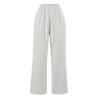 Nuevos Pantalones Deportivos Casuales Americanos de Color Sólido con Cordón y Encaje para Mujer 2025 Otoño Sueltos Rectos de Pierna Ancha
