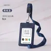 Porta Credencial de Tela de Poliéster Cubierta Protectora Ranura para Tres Tarjetas Insignia de Identificación de Trabajo Insignia de Trabajo Correa Porta Tarjeta de Comedor Estudiantil