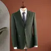 Blazer Masculino Outono e Inverno Casual Retrô Dois Botões Lapela de Entalhe Slim Fit Business Unilateral Masculino Casual