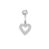 Anillo para Ombligo Sexy de Doble Punta Redonda de Nuevo Estilo Transfronterizo con Circonita Acero Inoxidable Barra Stud para Ombligo Joyería al por Mayor