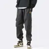 Macacão Masculino Primavera Estilo Japonês Retrô Estilo Funcional Calça Com Pé Marca Tendência Versátil Bolsos Múltiplos Solto Casual