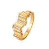 Anillo Irregular Geométrico de Moda con Circonita Incrustada para Mujer, Nuevo Anillo de Dedo Índice Abierto Retro Hip Hop de Moda