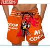 Pantalones casuales de playa para hombre 2024 rocket chicken estampado digital 3D divertido una generación de fabricantes de origen