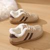 Novos Sapatos de Algodão de Inverno 2024 Femininos com Forro de Lã Sapatos Desun Versátil Retrô Tendência Sapatos Forrest Gump Tênis Quente Espessado