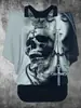 Camiseta Transfronteiriça Estampada com Caveira Digital 3D AliExpress Mais Vendida Camisa Básica de Manga Curta Roupa Externa de Primavera Feminina Camisa de Manga Curta