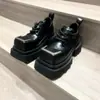Zapatos retro de mujer estilo coreano 2026, mocasines de suela gruesa, zapatos Mary Jane de charol estilo británico