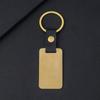 Forma Cuadrada en Blanco Grabado Láser Láser Impresión a Color UV Material Metal Marca Militar Hebilla de Cuero Vacaciones Metal Cuero Llavero