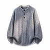 Suéter Masculino 2026 Inverno Novo Estilo Coreano Masculino Casual Gola Redonda Moda Suéter de Tricô Camisa Básica Masculina Tendência
