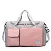 Nova cor dobrável bolsa de viagem masculina e feminina ombro único portátil grande capacidade bolsa de viagem seco e molhado separado independente sapato bin