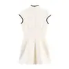 Vestido Marca Z Serie de Ropa para Mujer de Comercio Exterior con Adornos, Diseño Calado Transfronterizo, Estilo Za, Manga Corta Cómoda, Bloques de Color Za