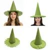 Harry Potter Halloween Sombrero de Bruja Verde Sombrero Mágico Verde El Mago de Oz Dibujos Animados Sombrero de Bruja DIY Adorno para la Cabeza