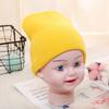 Gorro de punto para bebé de 1 a 5 años, otoño e invierno 2020, gorro para niños y niñas, gorro de lana de color liso, gorro cálido de caramelo para invierno