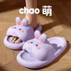 Pantuflas de Verano para Mujer con Dibujo de Conejo para Uso en Interiores, Hogar, Baño, Sandalias Ligeras para Mujer con Suela Gruesa Antideslizante para Exteriores