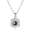 Collar de proyección de memoria de amor estilo Tiktok mismo 100 idiomas Te amo collar femenino transfronterizo popular