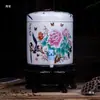 Tanque de Água com Filtro de Cerâmica Chaleira de Água Fria Doméstica Grande Chaleira de Água Fria com Torneira Tanque de Armazenamento de Água Balde de Porcelana Grande Capacidade com Tampa