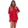 Comercio Exterior Transfronterizo Europeo y Americano En Stock Amazon Aliexpress Tk Moda Primavera y Verano Casual Suelto Ropa de Casa Conjunto de Shorts