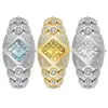 Relógio Feminino de Luxo Leve Nicho Xiaohongshu com Pulseira de Folha Cravejada de Diamantes, Bracelete Totalmente Cravejado de Diamantes de Alta Qualidade, Relógio Quadrado Geométrico a Quartzo