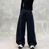 Pantalones vaqueros lisos de otoño para niña, nuevo estilo 2026, pantalones anchos holgados para niños mayores, pantalones largos sencillos de estilo coreano