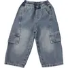 Jeans Estilo Coreano para Niños Pantalones Rectos Sueltos para Niños 2026 Nuevos Pantalones Largos de Primavera y Otoño para Niños Pequeños Pantalones de Bebé Guapos
