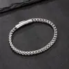 Pulsera de acero inoxidable con explosiones transfronterizas, quilla redonda pulida, pulsera para hombre, cadena cubana simple de hip-hop, joyería de acero de titanio al por mayor