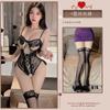Body de Encaje Sexy Talla Grande con Abertura en la Entrepierna para Mujer, Lencería Caliente Erótica Apasionada que No se Quita, Ropa de Noche Transparente con Escote Profundo que No se Quita