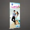 Cartel portátil promocional, pantalla de producción de alta definición, cartel de acero plástico 60X160, banner enrollable de exhibición móvil