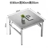 Mesa plegable de acero inoxidable 304, mesa portátil para barbacoa, puesto exterior, mesa simple para comer en mercado nocturno, mesa rectangular