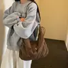 Bolsa tote casual de lona para mulheres, novo estilo 2026, grande capacidade, bolsa transversal, estilo descontraído, moda retrô, bolsa tote simples