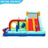 Castillo Inflable Infantil Doctor Dolphin, Castillo Pequeño Exterior de Tela Oxford, Trampolín de Agua, Tobogán, Aspersor de Agua, Castillo para Uso en Casa