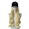 Peluca de comercio electrónico Categoría 2, peinado largo y rizado para mujer, gorra de béisbol para uso diario, marrón, peluca realista de onda grande, cobertura completa de la cabeza, envío directo