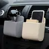 Nueva Caja de Almacenamiento para Coche Salida de Aire del Coche Cuero Multifuncional Bolsillo Colgante de Almacenamiento para Teléfono Móvil Cigarrillos Monedas Tarjetas