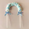 Bolo Coroa Bonito Plug-in Bola de Pelúcia Orelha de Coelho Amor Lantejoula Asas Arco Laço Cartão de Decoração de Confeitaria