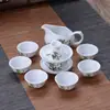 Conjunto de chá de cerâmica azul e branca, infusor de chá doméstico, gaiwan Kung Fu, conjunto completo de xícaras de chá simples, loja de fábrica atacadista transfronteiriça