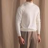 Suéter de cuello alto medio para otoño e invierno, informal, cálido, para hombre, de negocios, de manga larga, ajustado y sin planchado.