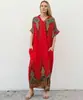 Vestido Largo Estampado de Cuello en V Estilo Bohemio Nuevo 2026, Cubre-traje Holgado Protector Solar, Vestido para Vacaciones en la Playa
